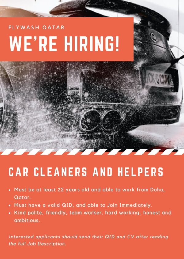 Car Cleaner and Helper Job in Qatar OproJobs