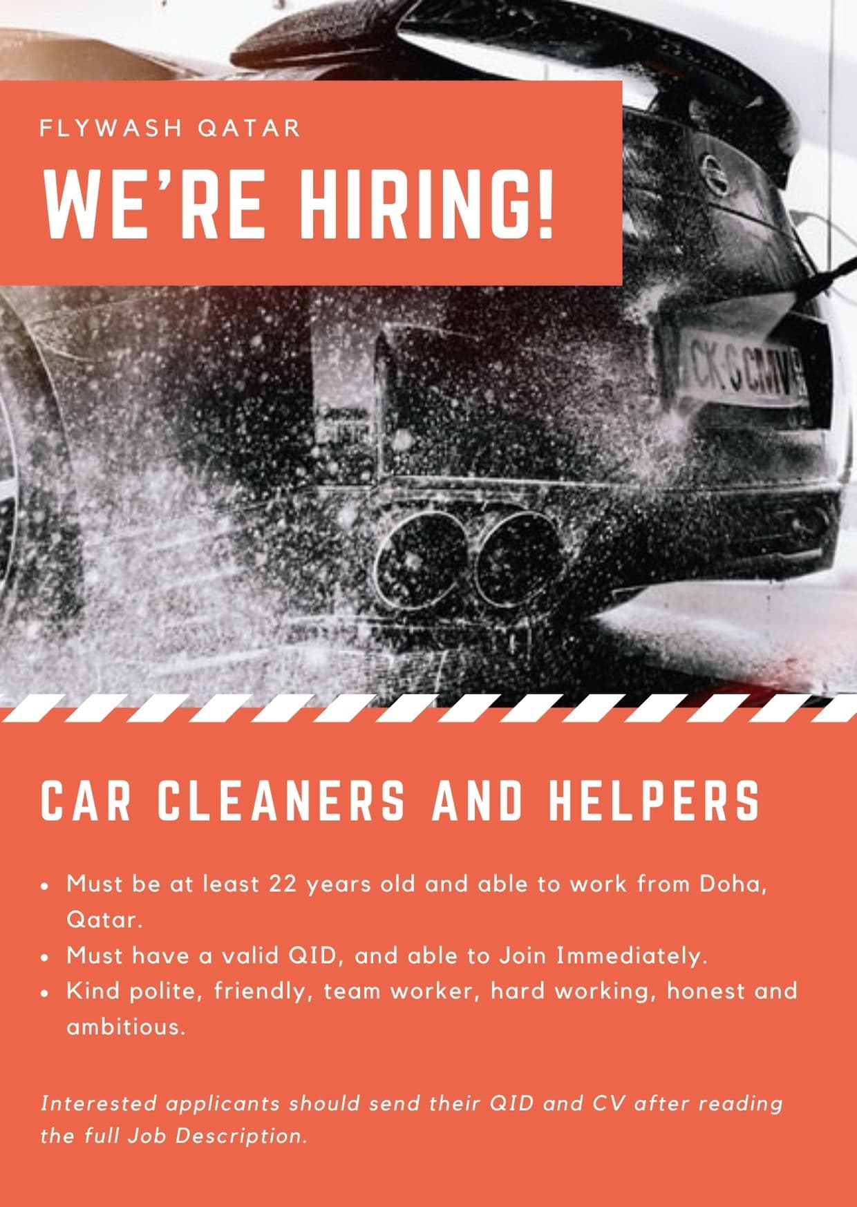 Car Cleaner and Helper Job
