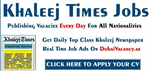Khaleej Times Jobs in Dubai & UAE